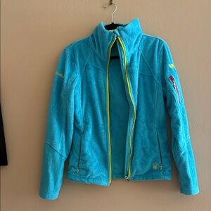Spyder Turquoise Fleece with Yellow Lining